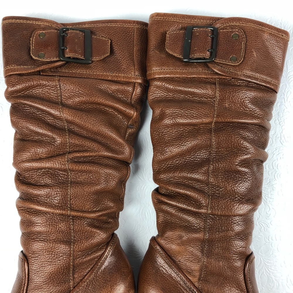 MATISSE boots 6 brown slouchy buckles knee high - Picture 7 of 8